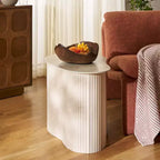 Table d'appoint moyenne en céramique MTP - ACC2910A - Céramique beige/beige - Safavieh