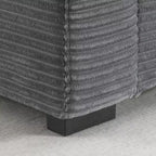 Canapé sectionnel d'angle en L surdimensionné Whisen, canapé d'angle en velours côtelé avec rangement dans l'accoudoir, porte-gobelets, chargeur USB