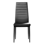 Chaise de salle à manger capitonnée en similicuir de 17 po H (ensemble de 6)