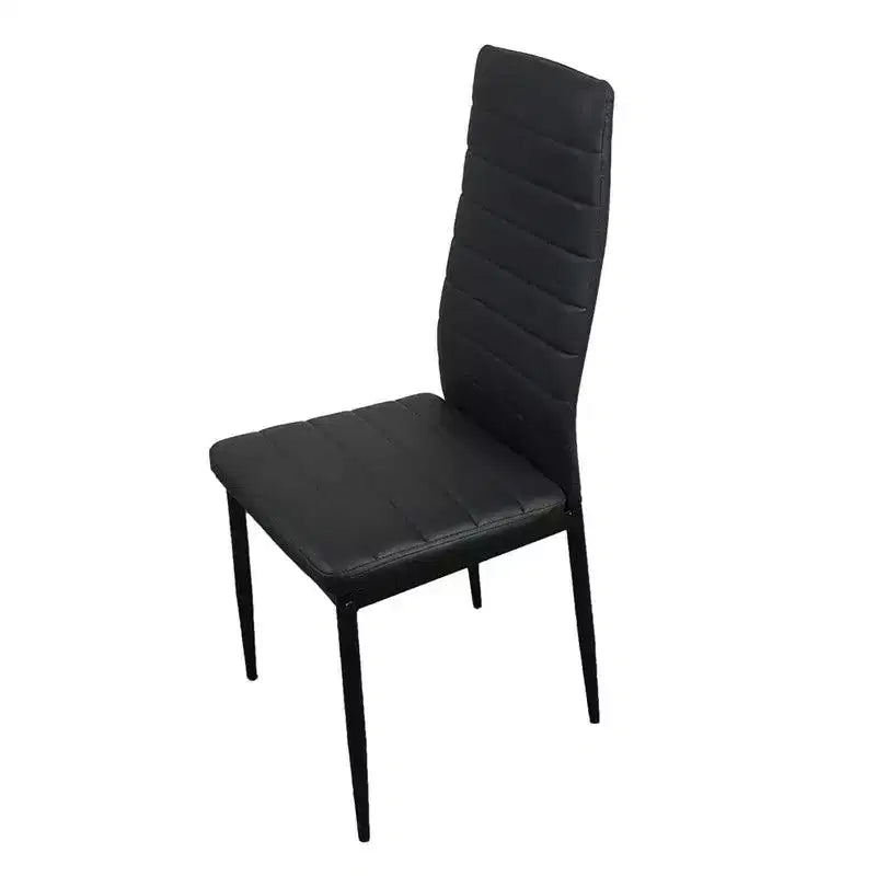 Chaise de salle à manger capitonnée en similicuir de 17 po H (ensemble de 6)