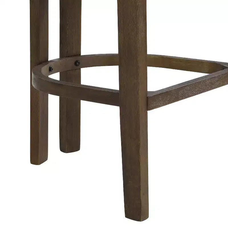 Tabouret de bar rembourré Christopher Knight Home Peyton en bois d'hévéa avec dossier ouvert incurvé (Lot de 2)
