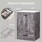 Meuble-lavabo de salle de bain Mastgoal 24 style ferme avec évier, commode de salle de bain avec grand tiroir de rangement