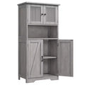 Bathroom Storage Cabinet, Freestanding Linen Cabinet with Doors and Shelves, Wooden Kitchen Pantry Cabinet, for Living Room,