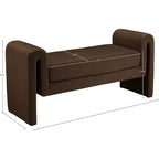 Meridian Furniture,Banc en velours Sloan
