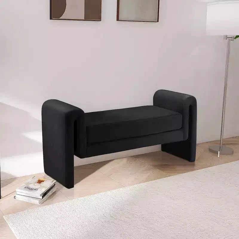 Meridian Furniture,Banc en velours Sloan