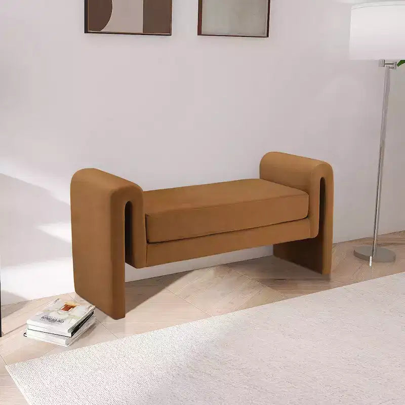 Meridian Furniture,Banc en velours Sloan