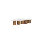 Meridian Furniture, Banc en Tissu Bouclé Crème Pavilion