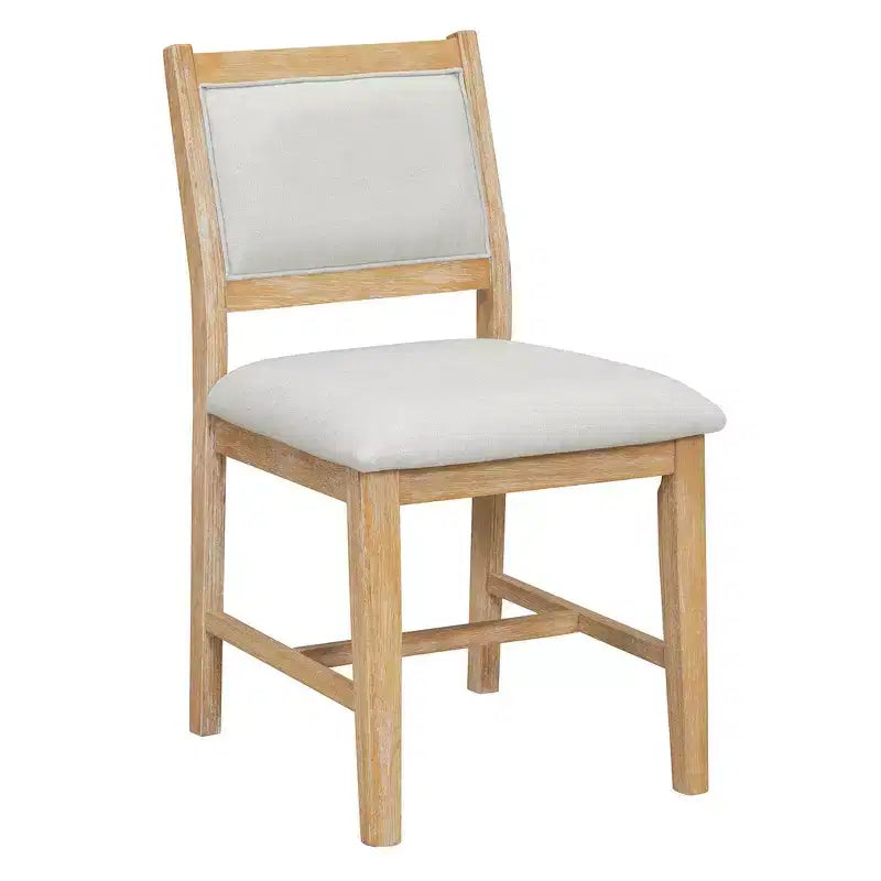 Ensemble de salle à manger Whisen Mid-Century 7 pièces pour 6 personnes, table en bois et chaises rembourrées confortables