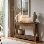 Console en bois Lantine 41,3 po, table d'entrée à 2 niveaux avec rangement, table de canapé derrière le canapé pour le salon, le couloir, le foyer