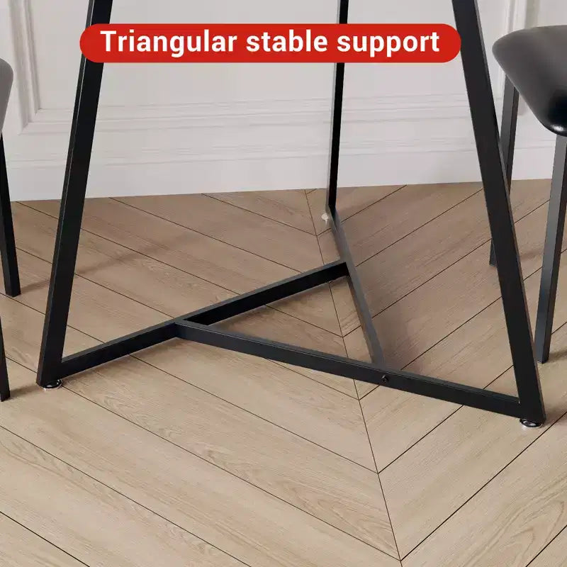 Ensemble de salle à manger rond 2 personnes – Table peu encombrante et chaises rembourrées, ensemble de cuisine moderne pour petits espaces
