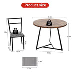 Ensemble de salle à manger rond 2 personnes – Table peu encombrante et chaises rembourrées, ensemble de cuisine moderne pour petits espaces