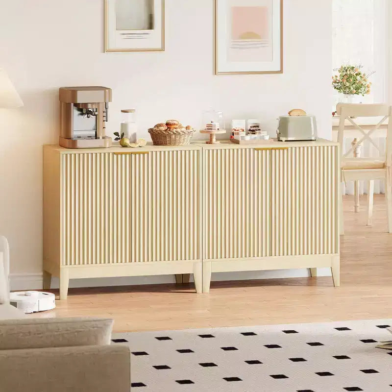 Buffet de salle à manger 80 cm avec portes et étagère réglable, meuble en bois moderne pour café, salon, salle à manger, cuisine, entrée