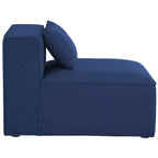 Meridian Furniture, Chaise sans accoudoirs Cube Navy en lin texturé durable
