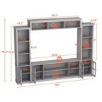 Meuble de Rangement d'Entrée Famapy, Meuble Mural de Rangement pour Couloir Style Ferme, Vitrine, Étagères Réglables, Organisateur de Garde-Manger de Cuisine pour Vin et Épices