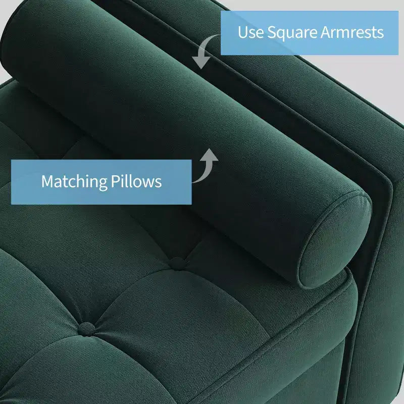 Banc de rangement Ottoman de 46,5 po – Banc de bout de lit rembourré avec capitonnage pour chambre à coucher, entrée