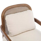 Christopher Knight Home Zuka, Chaises de salle à manger modernes du milieu du siècle en rotin et bois avec coussins (Lot de 2)