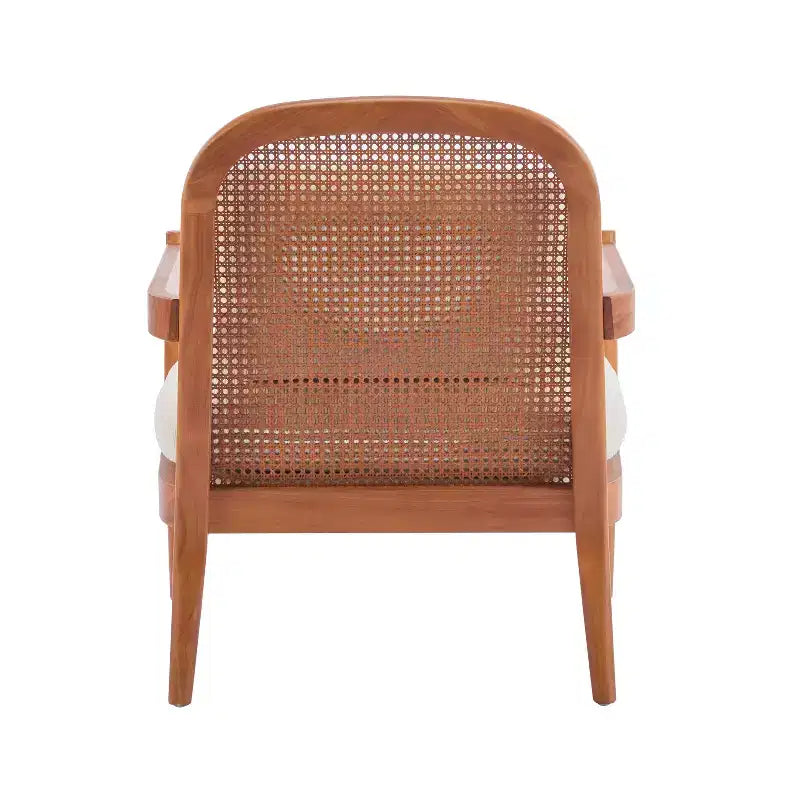 Christopher Knight Home Zuka, Chaises de salle à manger modernes du milieu du siècle en rotin et bois avec coussins (Lot de 2)