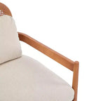 Christopher Knight Home Zuka, Chaises de salle à manger modernes du milieu du siècle en rotin et bois avec coussins (Lot de 2)