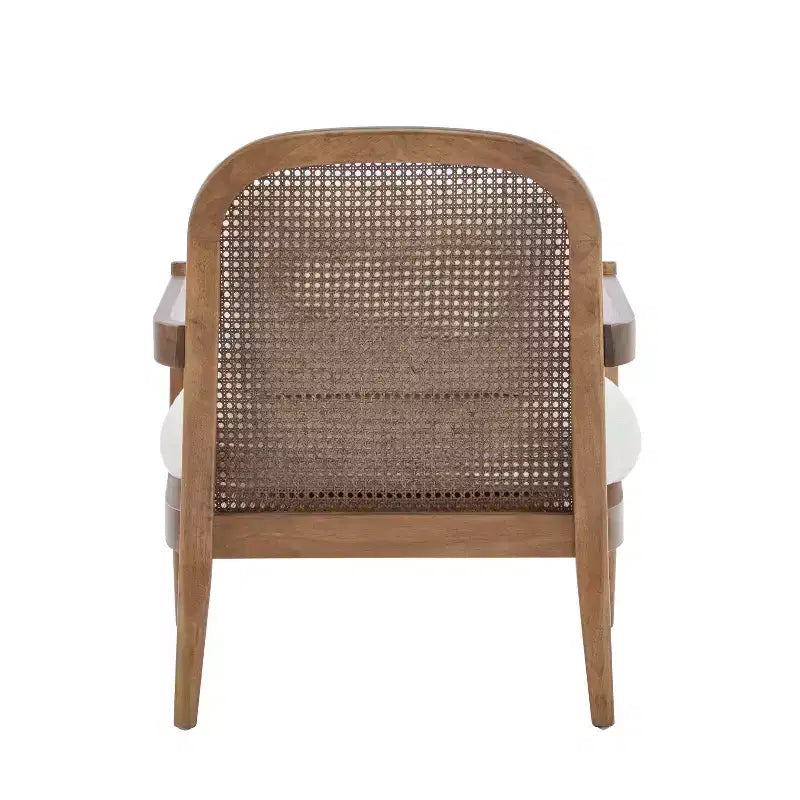 Christopher Knight Home Zuka, Chaises de salle à manger modernes du milieu du siècle en rotin et bois avec coussins (Lot de 2)