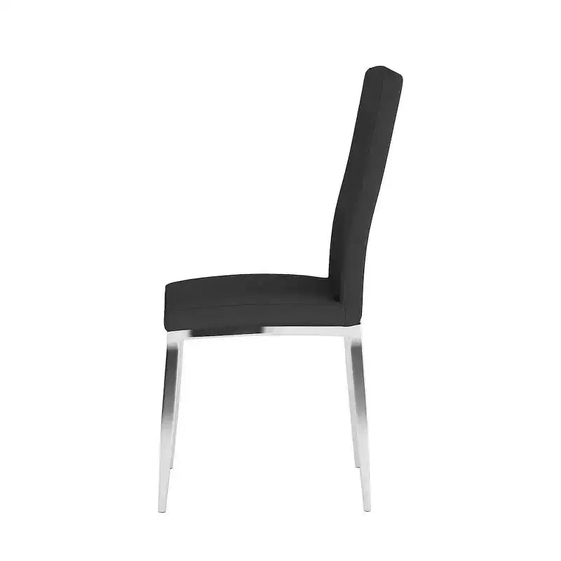 Chintaly Imports, Chaise d'appoint rembourrée à dossier courbé moderne - Lot de 4