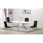 Chintaly Imports, Chaise d'appoint rembourrée à dossier courbé moderne - Lot de 4
