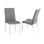 Chintaly Imports, Chaise d'appoint rembourrée à dossier courbé moderne - Lot de 4