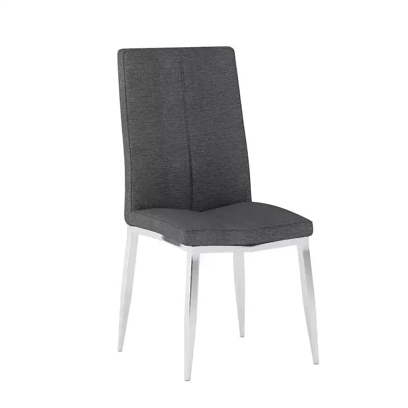 Chintaly Imports, Chaise d'appoint rembourrée à dossier courbé moderne - Lot de 4