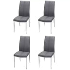 Chintaly Imports,Modern Curved-Back Upholstered Side Chair - Set of 4