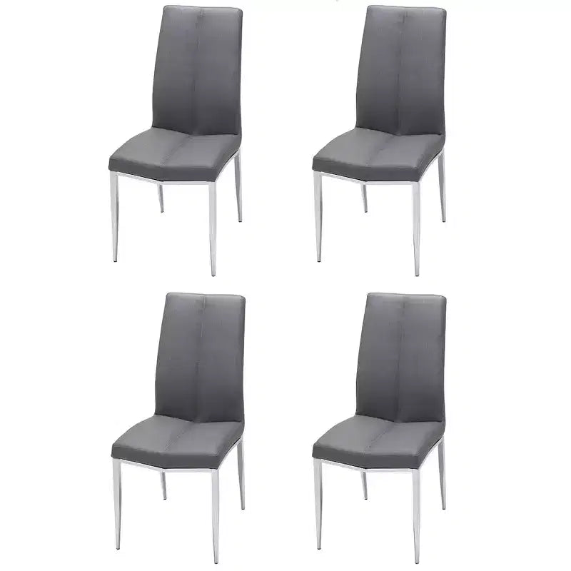 Chintaly Imports,Modern Curved-Back Upholstered Side Chair - Set of 4