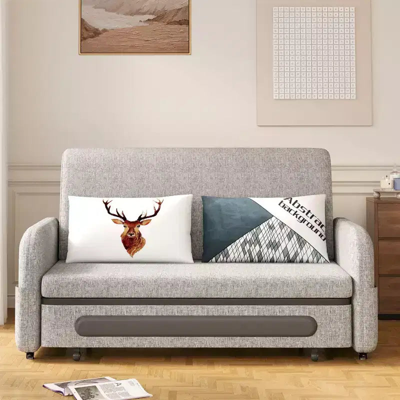 Gaoyangjiaju Canapé-lit convertible 94 cm à 225 cm avec rangement caché et roulettes verrouillables