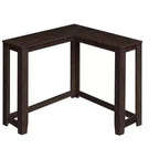 HomeRoots 36 Table console d'angle en bois massif Espresso vieilli