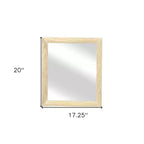 Miroir décoratif HomeRoots 20 en bois massif naturel