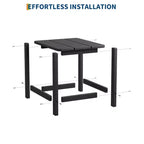 1 Table d'appoint carrée d'extérieur Adirondack en PEHD, tables de bout de patio, petite table de patio durable pour la plage, la piscine, le jardin