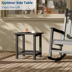 1 Table d'appoint carrée d'extérieur Adirondack en PEHD, tables de bout de patio, petite table de patio durable pour la plage, la piscine, le jardin