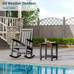 1 Table d'appoint carrée d'extérieur Adirondack en PEHD, tables de bout de patio, petite table de patio durable pour la plage, la piscine, le jardin
