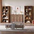 Lantine Modern 70.87 Bibliothèque géométrique, Étagère arquée avec 5 niveaux de rangement, Étagère de présentation artistique ouverte pour salon, chambre à coucher