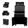 Rolling Tool Chest with Detachable Top Toolbox, 5-Drawer Tool Storage Cabinet Cart with 4 Wheels, Rust Resistant for Garage Workshop