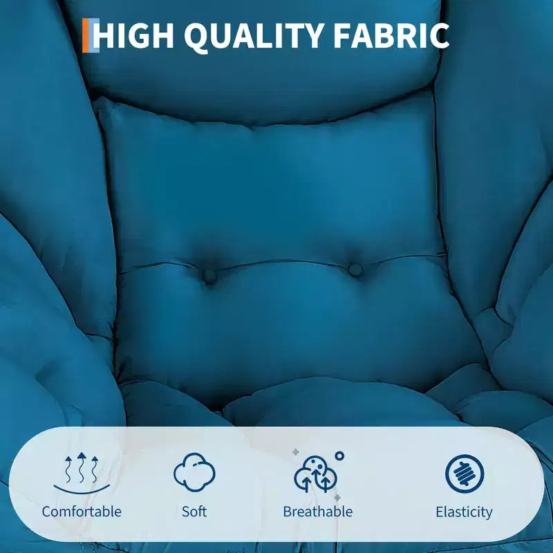 Fauteuil paresseux pour salon, grand fauteuil d'appoint moderne avec poche latérale, fauteuil de lecture confortable pour chambre à coucher, dortoir et bureau