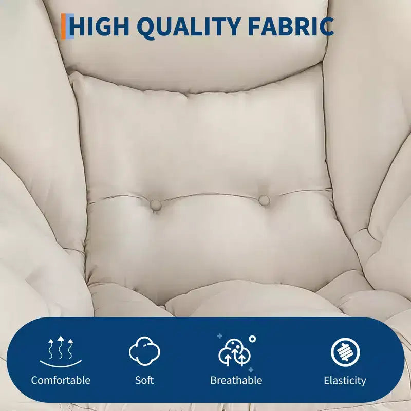 Fauteuil paresseux pour salon, grand fauteuil d'appoint moderne avec poche latérale, fauteuil de lecture confortable pour chambre à coucher, dortoir et bureau