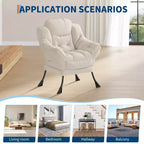 Fauteuil paresseux pour salon, grand fauteuil d'appoint moderne avec poche latérale, fauteuil de lecture confortable pour chambre à coucher, dortoir et bureau