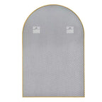Miroir de salle de bain HomeRoots 39 avec cadre en métal doré et arc