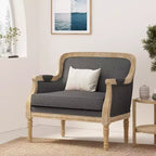 Fauteuil club en tissu tapissé de style campagnard français Christopher Knight Home Tamarisk
