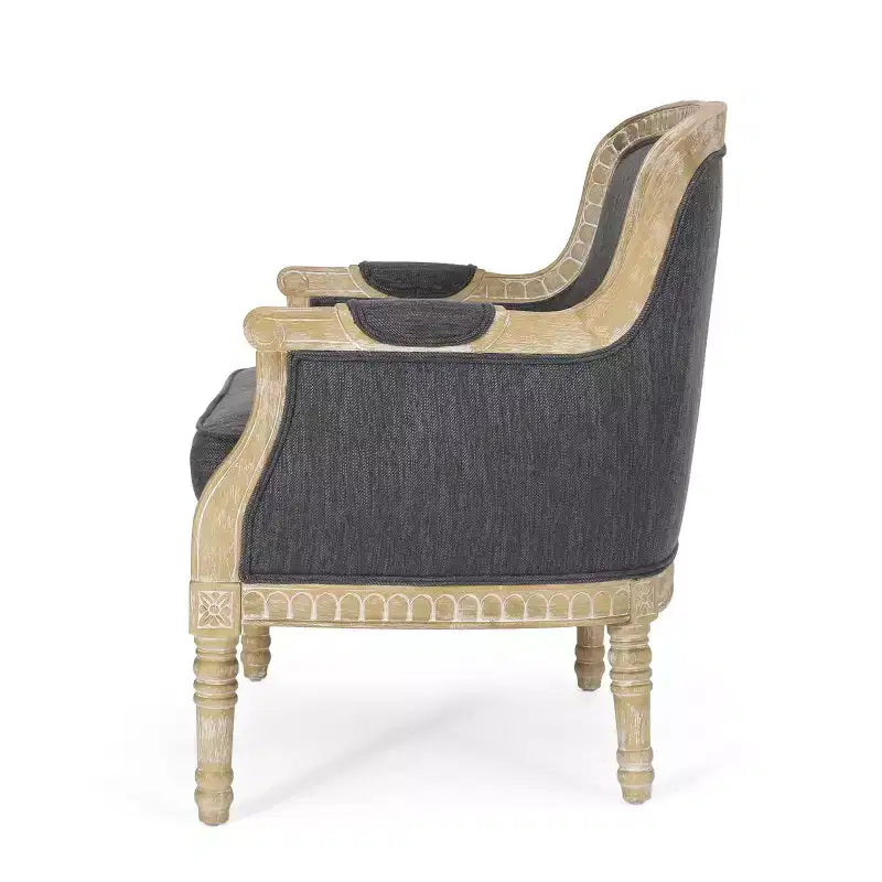 Fauteuil club en tissu tapissé de style campagnard français Christopher Knight Home Tamarisk
