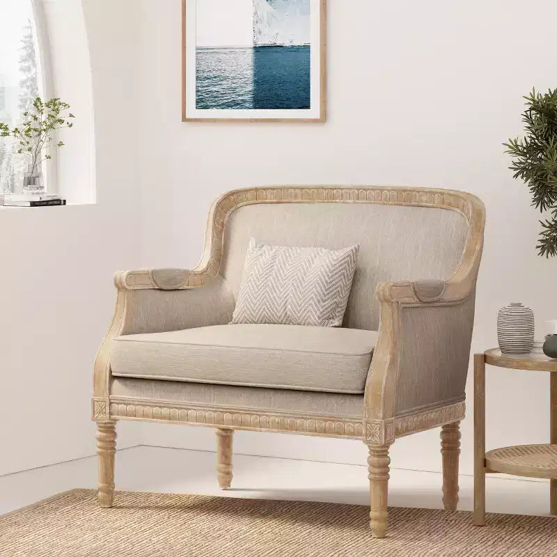Christopher Knight Home Tamarisk French Country Fabric Upholstered Club Chair
