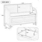 GDFStudio Fanny Banc de Rangement Multifonctionnel pour Entrée avec Siège Rembourré et Charnière de Sécurité