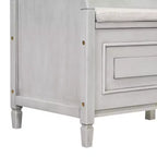 GDFStudio Fanny Banc de Rangement Multifonctionnel pour Entrée avec Siège Rembourré et Charnière de Sécurité