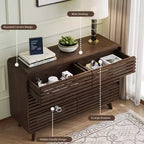 Commode en bois à 6 tiroirs pour chambre à coucher, meubles de rangement avec grille