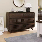 Commode en bois à 6 tiroirs pour chambre à coucher, meubles de rangement avec grille