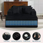 Chaise longue de 155 cm, canapé rembourré extra-large et surdimensionné avec oreillers, canapé de lecture fauteuils en fausse fourrure moelleuse Canapés nuage