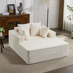Chaise longue de 155 cm, canapé rembourré extra-large et surdimensionné avec oreillers, canapé de lecture fauteuils en fausse fourrure moelleuse Canapés nuage